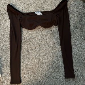 Princess Polly long sleeve crop top